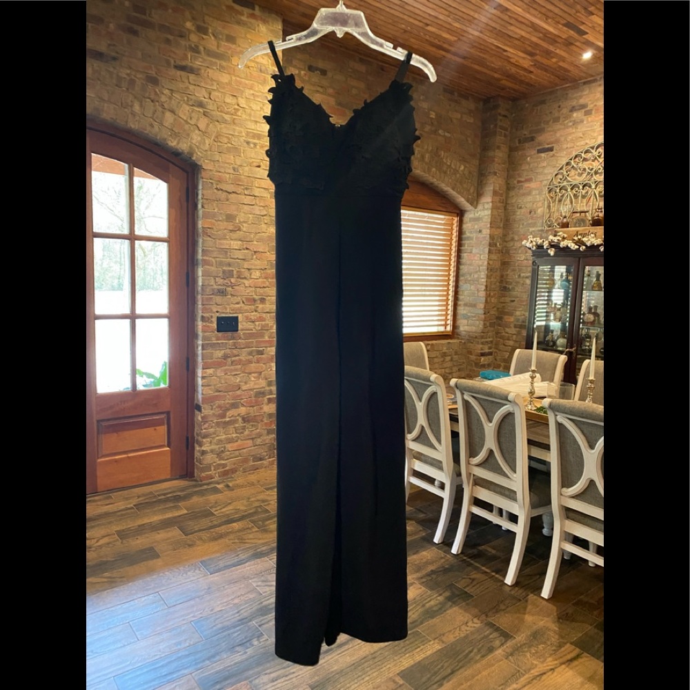 🤍 Charlotte Russe Black Pantsuit Outfit One Piece Jumper Small 🤍